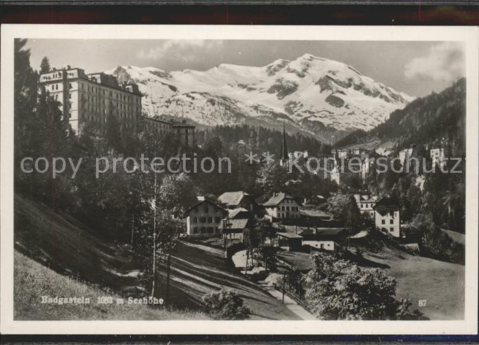 Bad Gastein Panorama mit Seehoehe