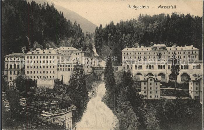 Bad Gastein Panorama mit Wasserfall