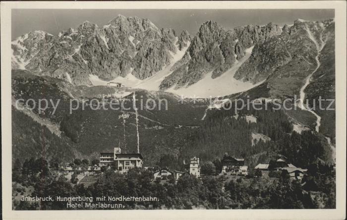 Innsbruck Hungerburg mit Nordkettenbahn Hotel Mariabrunn