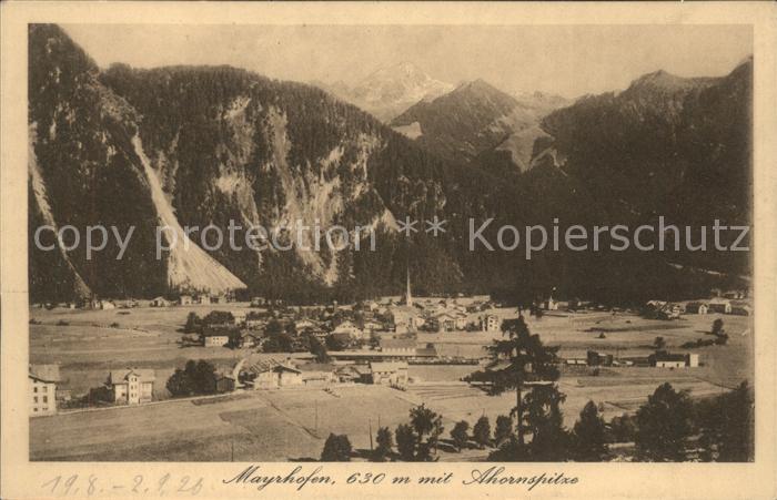 Mayrhofen Zillertal Panorama mit Ahornspitze