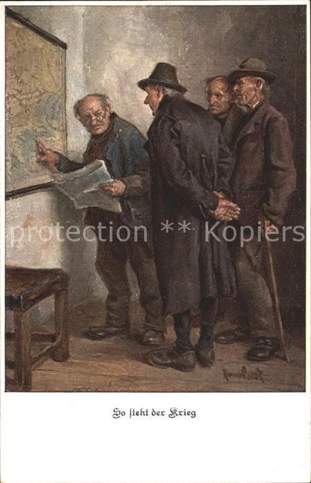 Rotes Kreuz Künstlerkarte Landkarte Krieg Landeskom