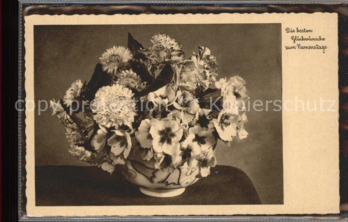 Namenstag Namenskarte Glückwunsch Blumen