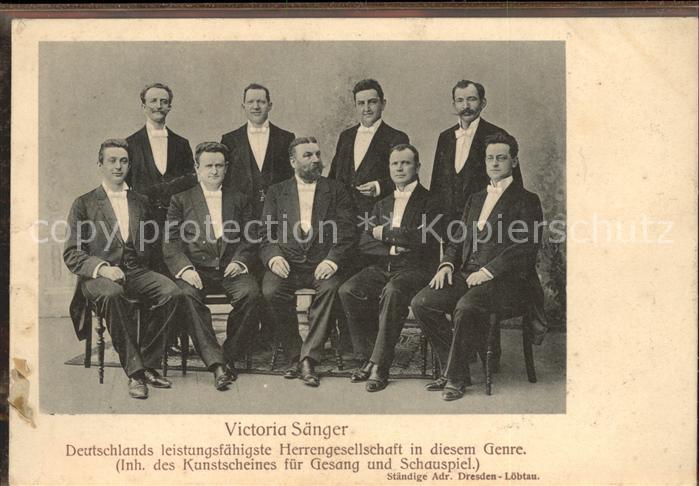 Gesang Musik Victoria Sänger  Herrengesellschaft