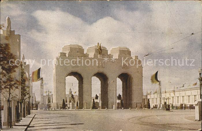 Exposition Internationale Anvers 1930 Vue sur l'entree principale