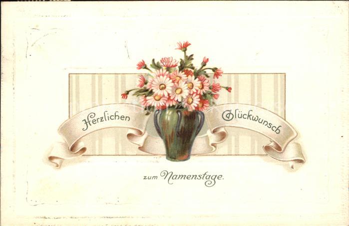Namenstag Namenskarte Blumen