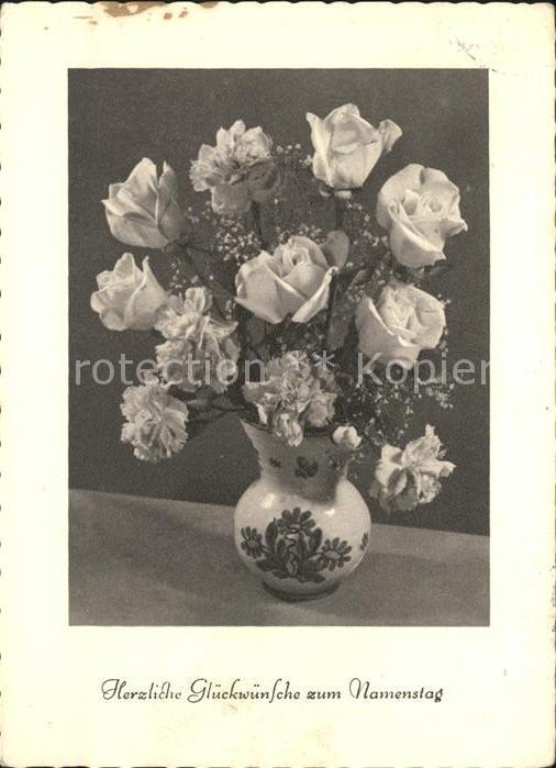 Namenstag Namenskarte Rosen
