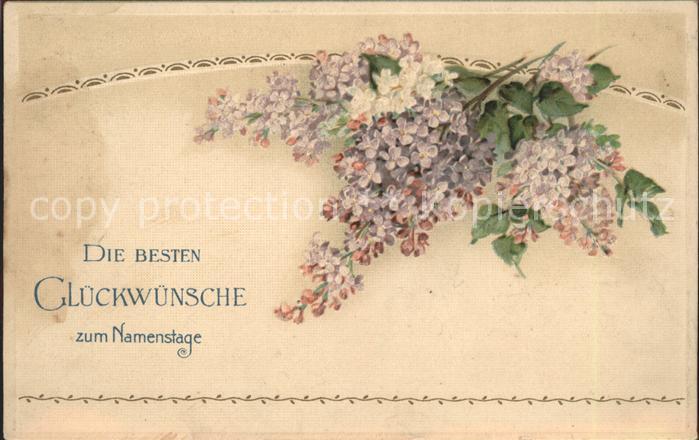 Namenstag Namenskarte Glückwunsch Blumen