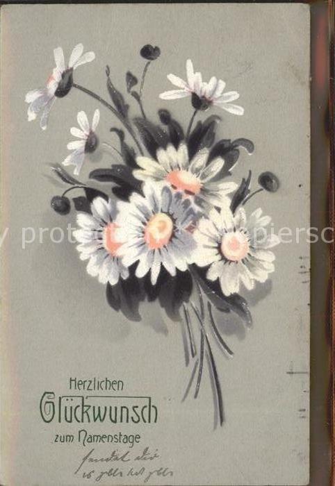 Namenstag Namenskarte Blumen Margeriten