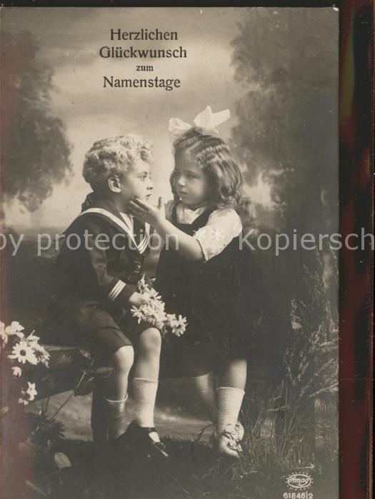 Verlag Amag Nr. 61846/2 Namenstag Kinder Matrosenanzug