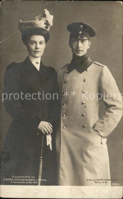 Adel Preussen Kronprinzenpaar Wilhelm und Cecilie