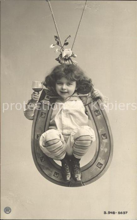 Verlag RPH RotoPHot Berlin Nr. S.548-5657 Kind Wein Hufeisen