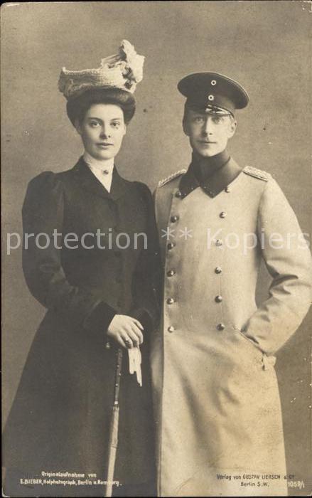 Adel Preussen Kronprinzenpaar Wilhelm und Cecilie Gus