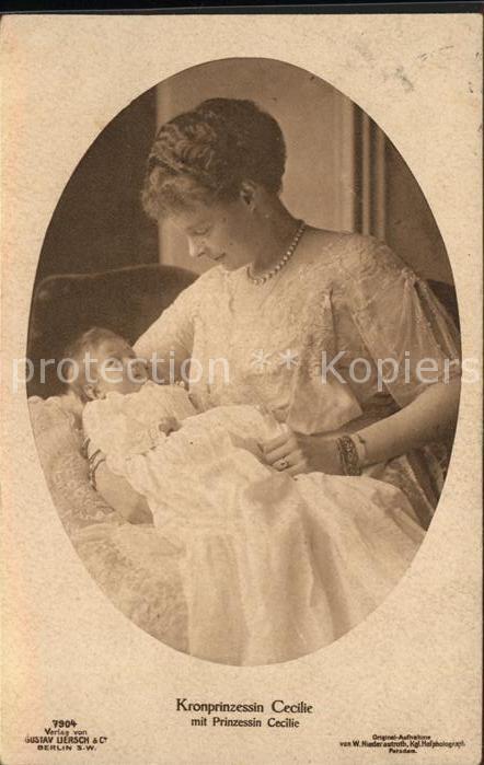 Adel Preussen Kronprinzessin Cecilie mit Prinzessin G