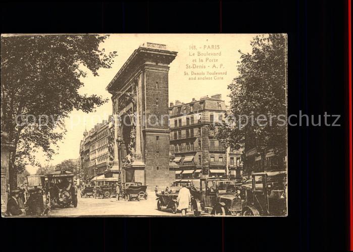 Paris Boulevard et la Porte Saint Denis