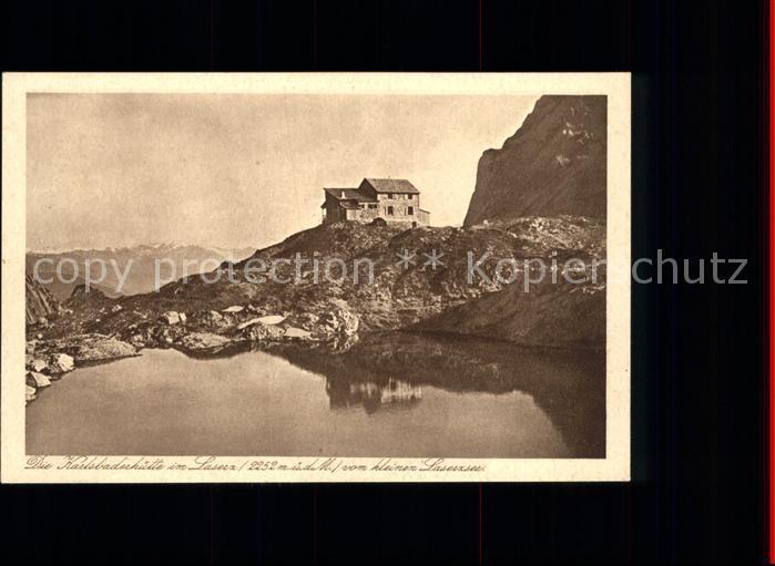 Tristach Karlsbader Huette im Laserz Kleiner Laserzsee Berghuette Alpenverein Li