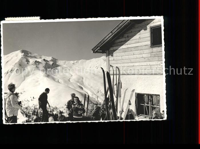 Innsbruck Berghuette Terrasse Wintersportplatz Stempel Olympische Winterspiele 1
