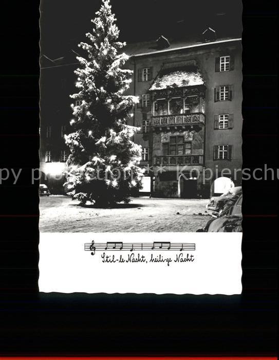 Innsbruck Goldenes Dachl Prunkerker Gotik historisches Gebaeude Christbaum Weihn