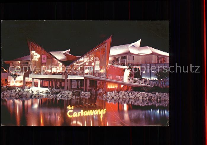 Miami Beach Castaways Motel at night
