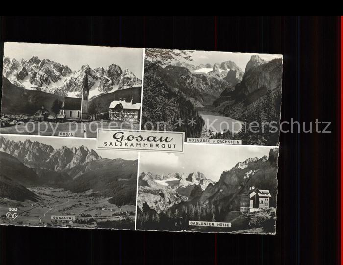 Gosau Oberoesterreich Gosausee und Dachstein Gosautal Gablonzer Huette Alpenvere