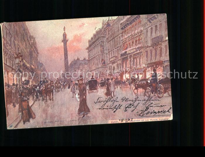 Paris La Colonne et la Place Vendome