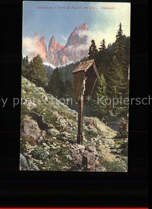Dolomiten Catinaccio e Torri di Vajolet Dolomiti Rosengarten Wegekreuz