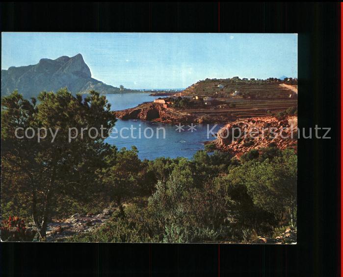 Benisa Vista pintoresca de la Fustera y Penon de Ifach