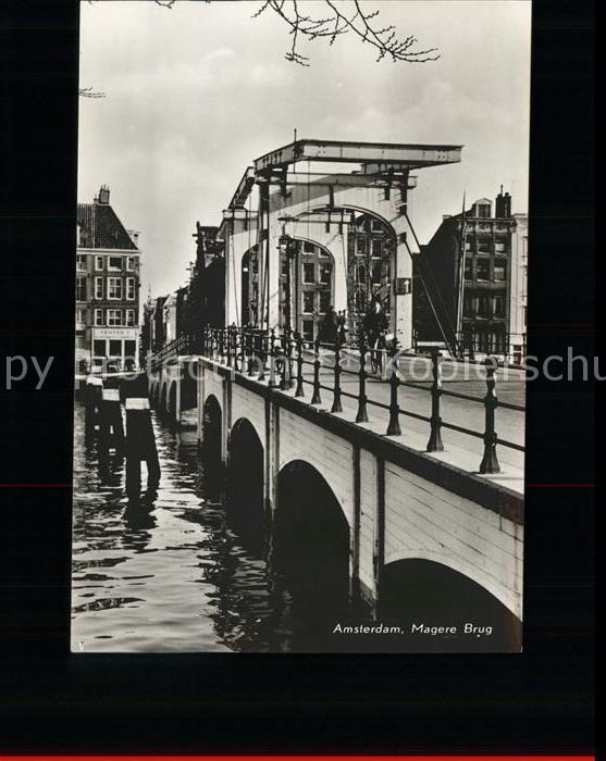 Amsterdam Niederlande Amstel met Magere Brug Bruecke