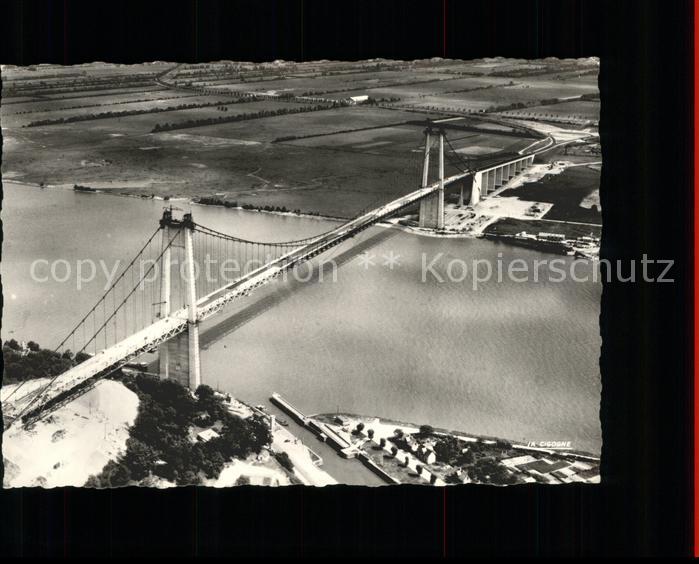 Bruecken Bauwerke Pont de Tancarville vue aerienne