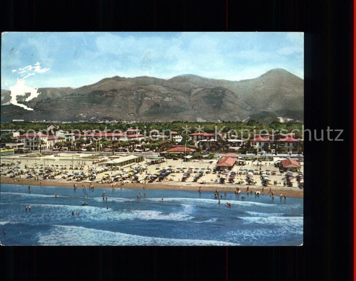 Pietrasanta Marina de Pietrasanta Versilia Spiaggia Panorama dall aereo