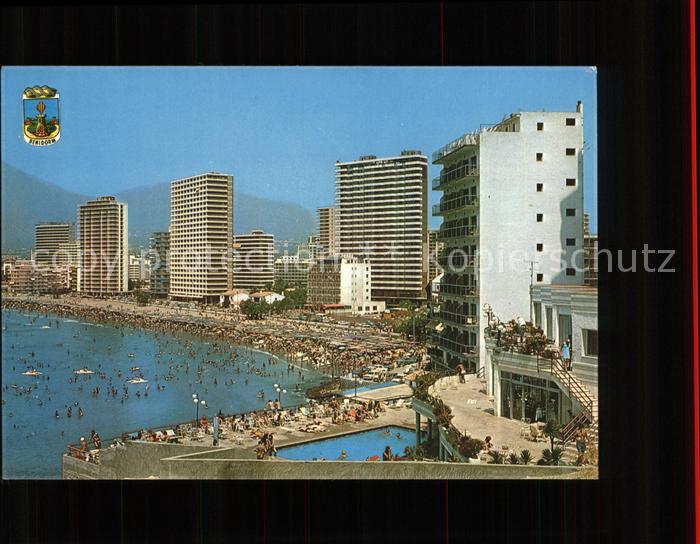 Benidorm Playa Levante Hochhaeuser Hotel Swimming Pool Strand