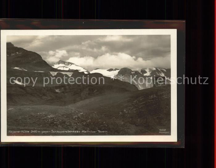 Hagenerhuette gegen Schlapperebenkees Mallnitzer Tauern Schutzhaus