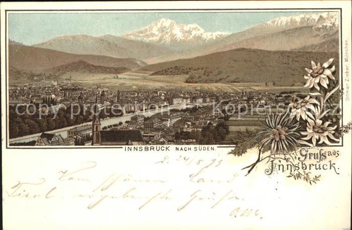 Innsbruck Panorama Blick nach Süden Karwendelgebi
