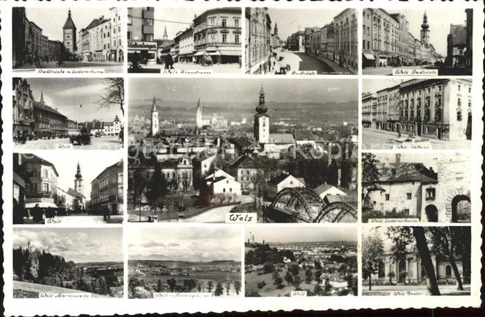 Wels Oberoesterreich Stadtplatz Ledererturm Rathaus Marienwa
