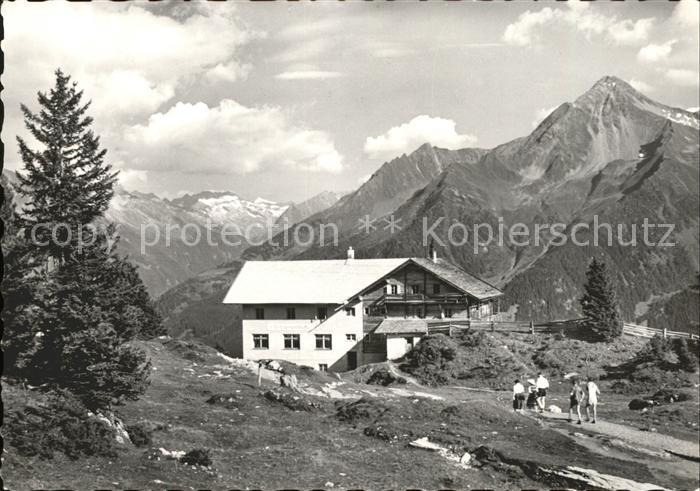 Gschoesswandhaus Berghütte Berggasthof gegen Zillergrund