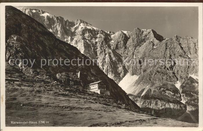 Karwendelhaus Berghütte Schutzhaus Karwendelgebirge S