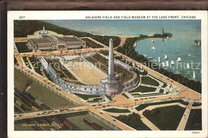 Chicago Illinois Soldiers Field and Field Museum at the Lake Front