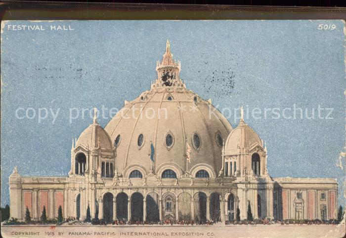 San Francisco California Festival Hall. Panama-Pacific Int.Exposition 1915