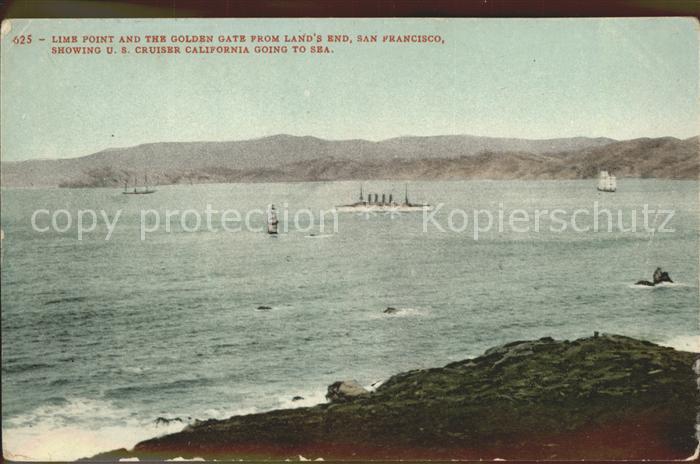 San Francisco California Lims Point and the Golden Gade From Land`s End
