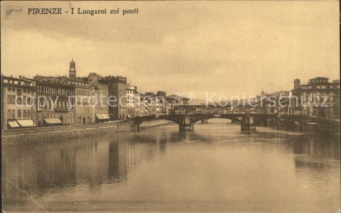 Firenze Florenz I Lungarni coi ponti