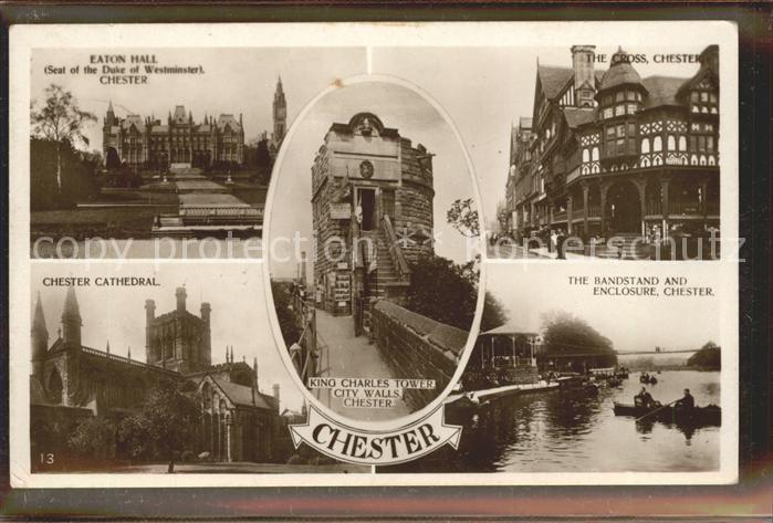Chester Cheshire Chester Cathedral et The Cross Chester
