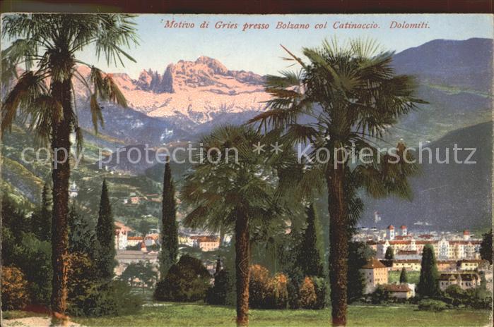 Bolzano Motivo di Gries presso Bolzano col Catinaccio