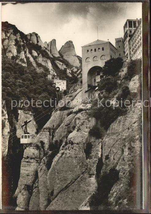 Monistrol de Montserrat Cataluna Obere Station der Seilschwebebahn u.Drahtseilba