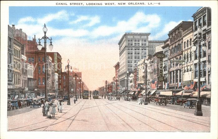 New Orleans Louisiana Canal Street Looking West
