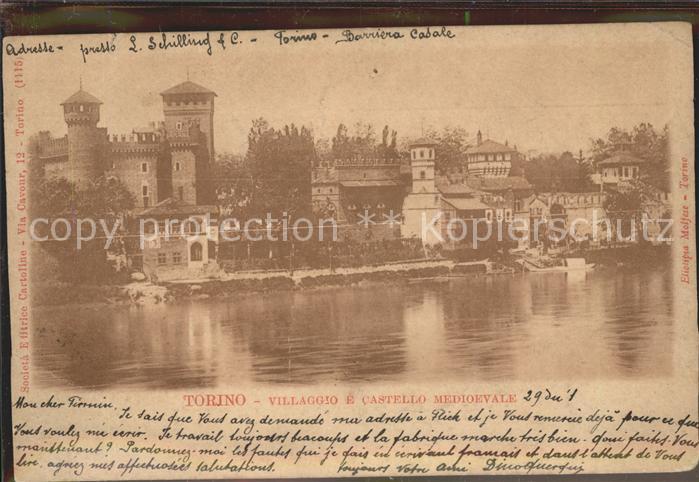 Torino Villaggio E Castello Medioevale