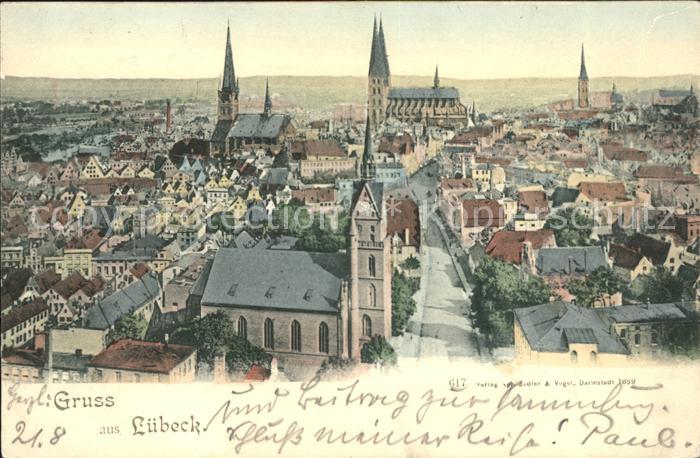 LueBECK  CITY Blick ueber die Altstadt