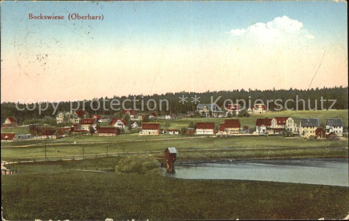 Hahnenklee-Bockswiese Harz Teilansicht Partie am See