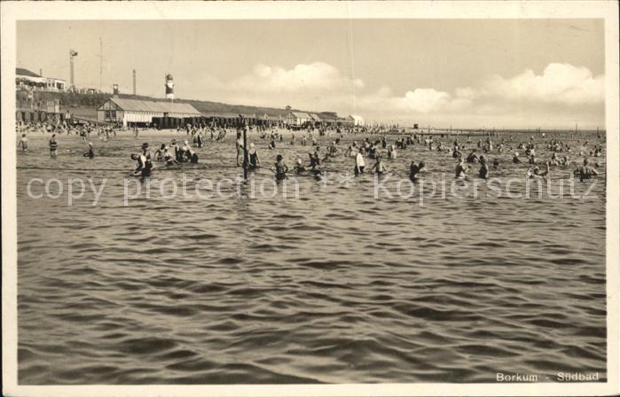 BORKUM Nordseebad Niedersachsen Suedbad Strand Badespass Nordseeheilbad