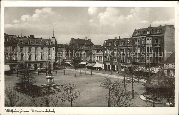 Wilhelmshaven  CITY Bismarckplatz Denkmal Statue Pavillon