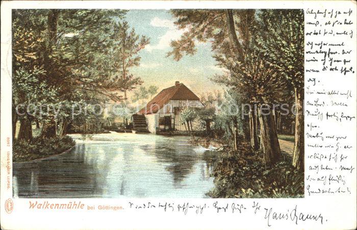 Goettingen Niedersachsen Walkenmuehle Wasserrad