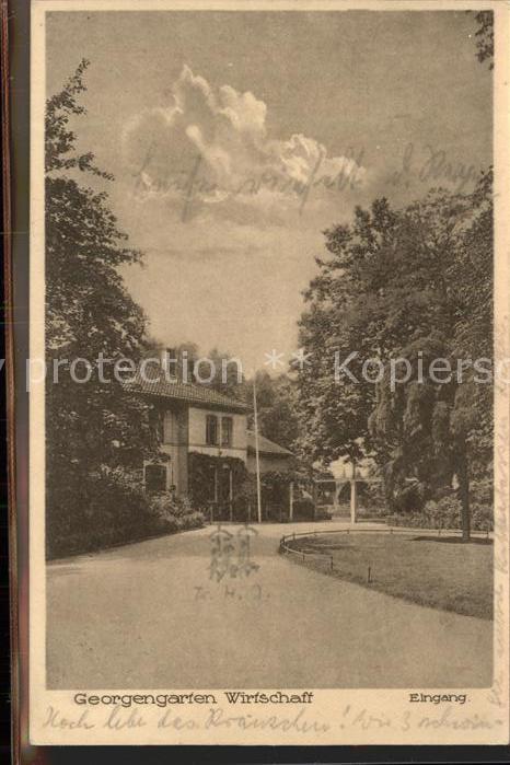 HANNOVER  CITY Georgengarten Wirtschaft Eingang